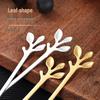 Stainless Steel Leaf Design Fruit Dessert Forks
