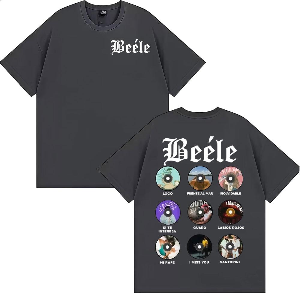 Rapper BEELE Music Album 2025 Graphic T-shirts Men's Clothing Hip Hop High Street T Shirt Unisex Cotton Casual Oversized T-shirt