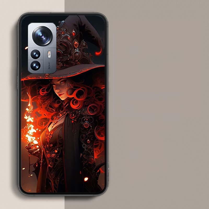 Halloween Moon Witch Horror Phone Case For Redmi Note 13 Pro Plus 14 Pro+ 12S 12 11S 11T 11E 11 10S 10 9S 9 Xiaomi Capa TPU