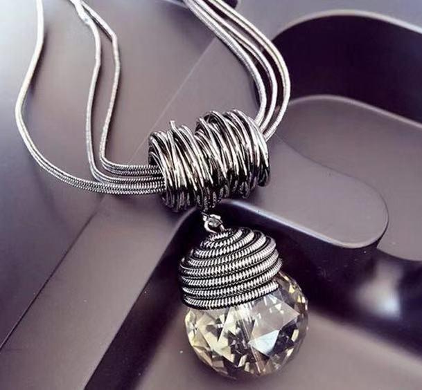 

HJ-14 Модное хрустальное ожерелье с длинной подвеской, бижутерия и аксессуар для одежды