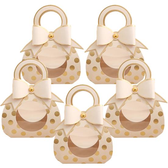 

5 шт. Конфетные коробки Нежные Праздничные Бумажные Красивые С Принтом Коробки для Сладких Подарков Вечеринка Принадлежности шампанского