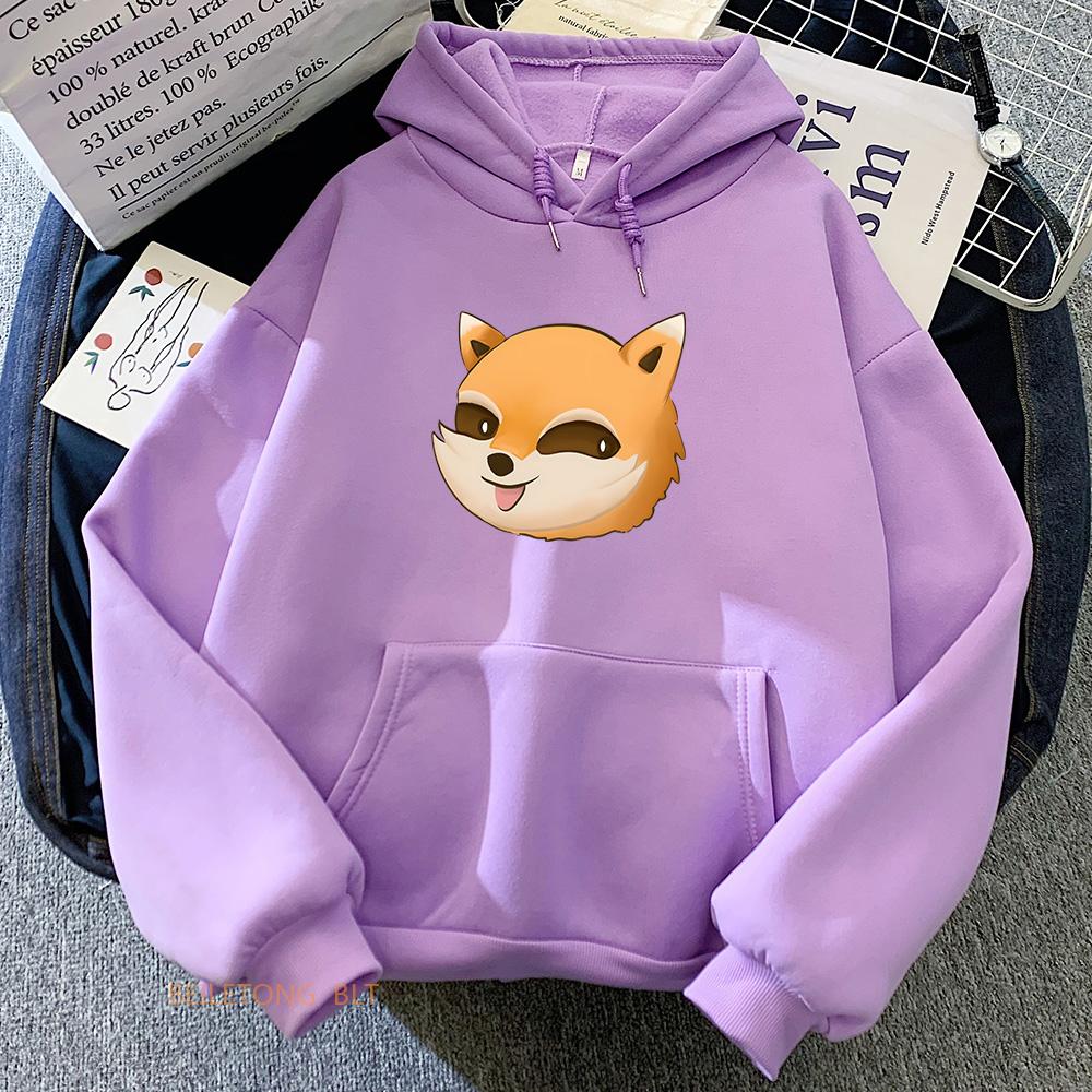 Project Zomboid Spiffo Raccoon Hoodies Cartoon Women/Men Hooded Sweatshirts Long Sleeve Kawaii Printing Pullovers Casual Female
