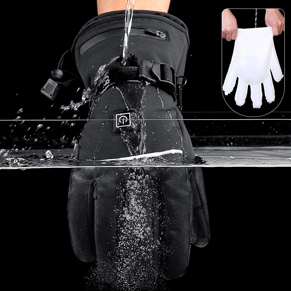 Mănuși impermeabile cu ecran tactil pentru motocicletă, încălzitor de mâini electric termic, mănuși cu ecran tactil pentru snowboard, ciclism, conducere, schi