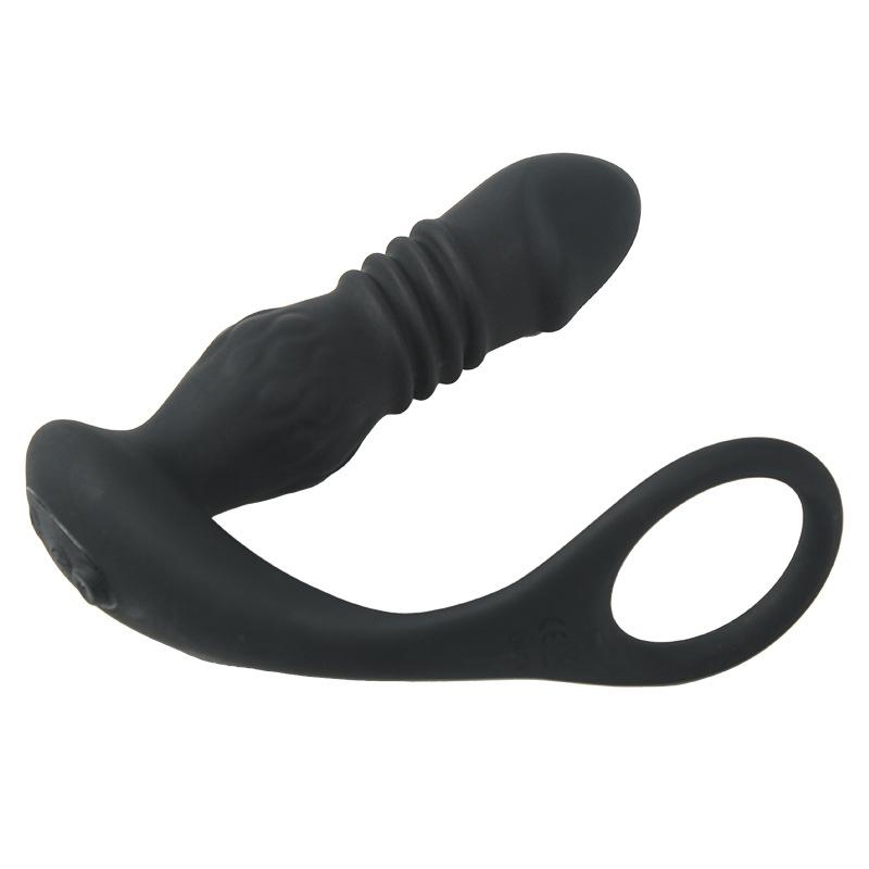 Dildo Espandibile Massaggiatore Prostatico Vibratore per Pene Anello di Blocco per Ritardare l'Eiaculazione Giocattolo Sessuale in Silicone per Uomini