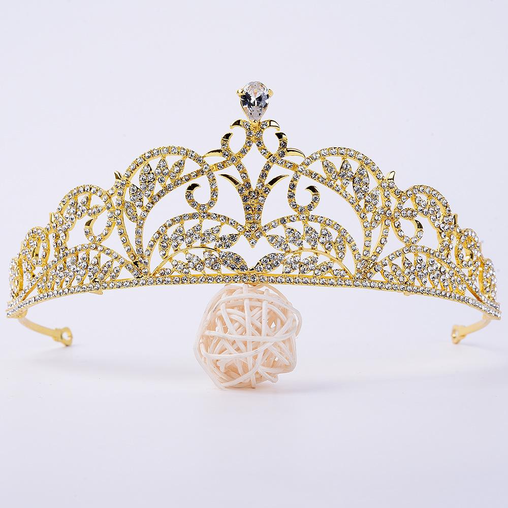 

Европейская корона из циркона, свадебная корона для волос со стразами, аксессуары для свадебного платья, свадебная повязка на голову