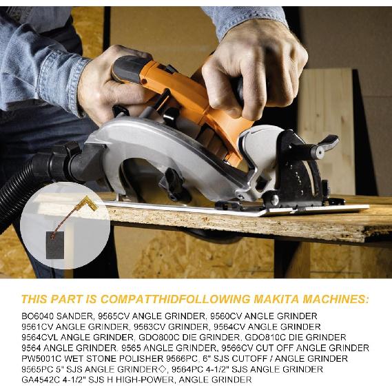 4 Pack CB318 CB330 Carbon Brushes Replacement For Makita CB340 CB314 CB315 9560CV 9563CV 9565CV Angle Grinder