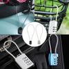 Motorcycle Helmets Lock, Combination Passwords Lock Cable Padlock Cable Lock for Cycling Helmets Travel Luggage Security
