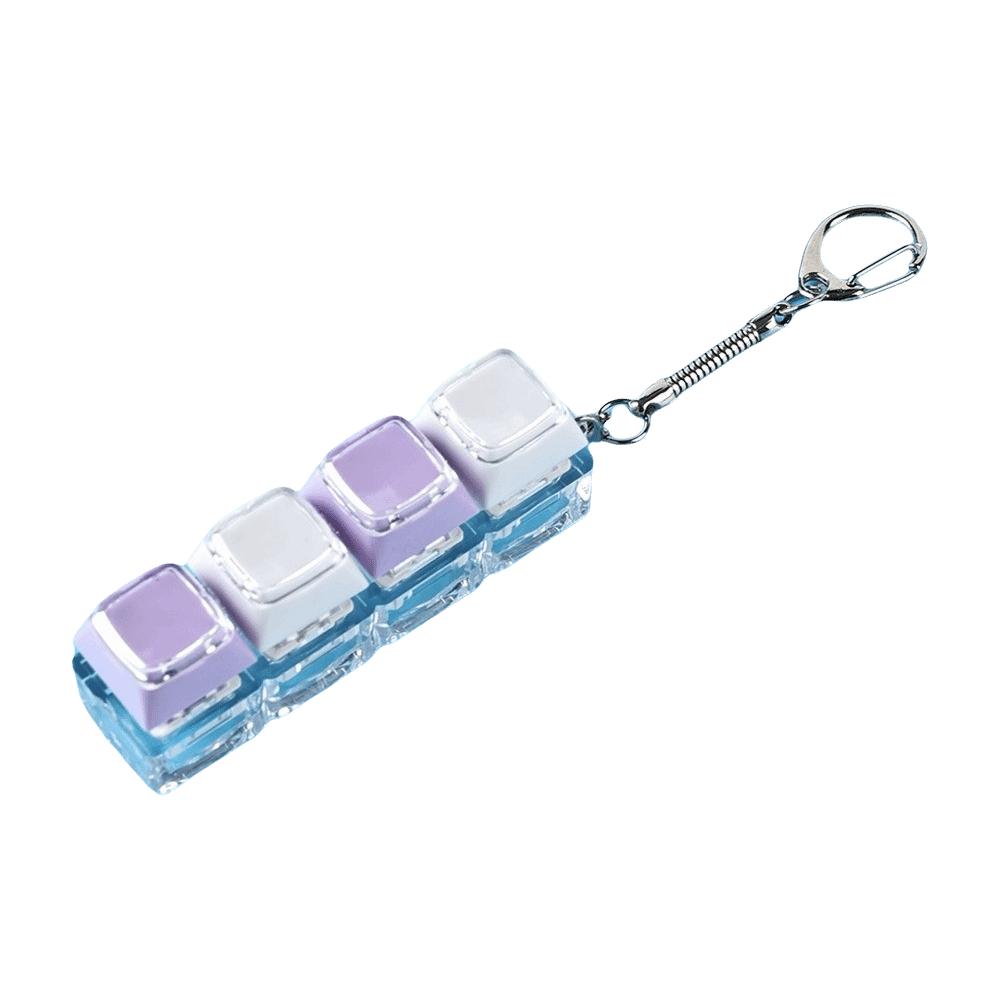 Bag Charms Keyboard Fidget Keychain Funny Pendant Fidget Clicker Toy Desktop Accessory