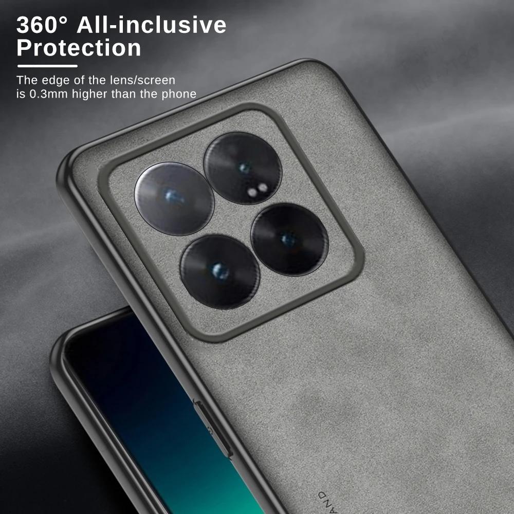 Чехол из овчины для Xiaomi 14T Pro 14 T матовая защита камеры TPU Soft Edge — фото 5