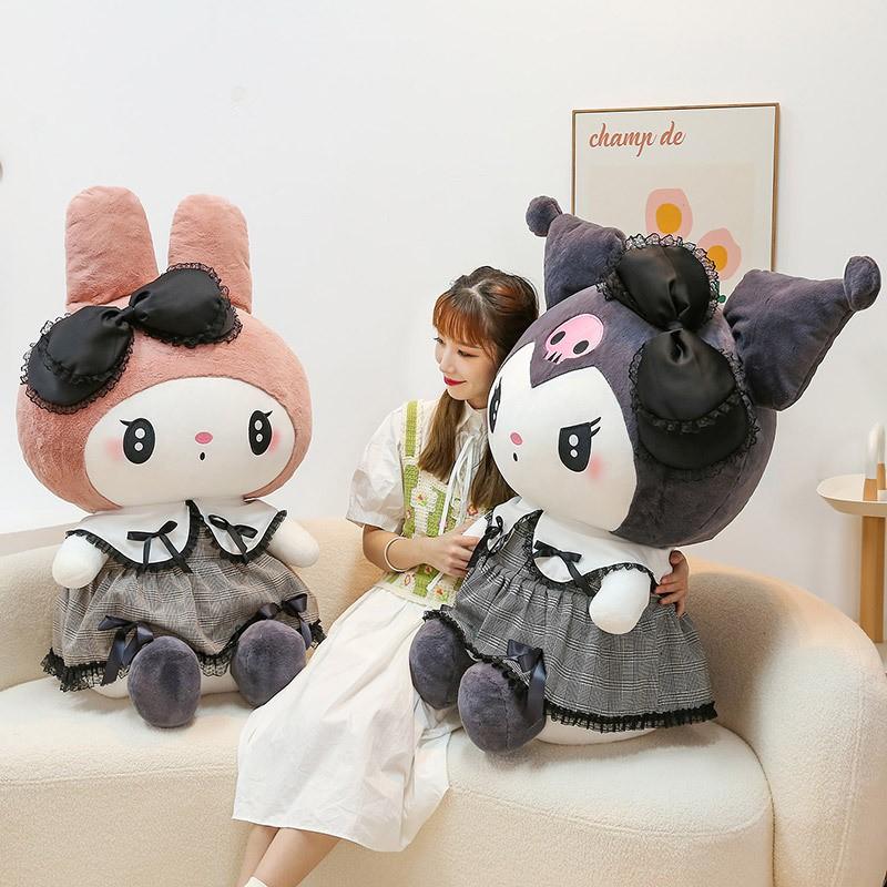 Gothic Kuromi My Melody Plush Doll Soft Stuffed Toy Birthday Gift