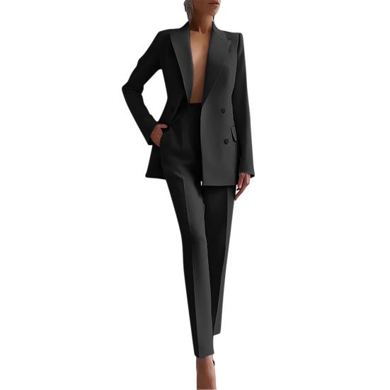 Women's 2 Piece Suit Set Business Blazer Jacket Dressy Pencil Pants Set Professional Work Office Outfits