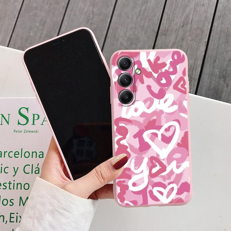 

Модний графіті чохол для iPhone Samsung A55 S24 S25 Xiaomi Redmi Note 13Pro 14C Huawei Honor Realme протиударний бампер проти подряпин матовий чохол Realme 12 Pro+ 5G рожевий