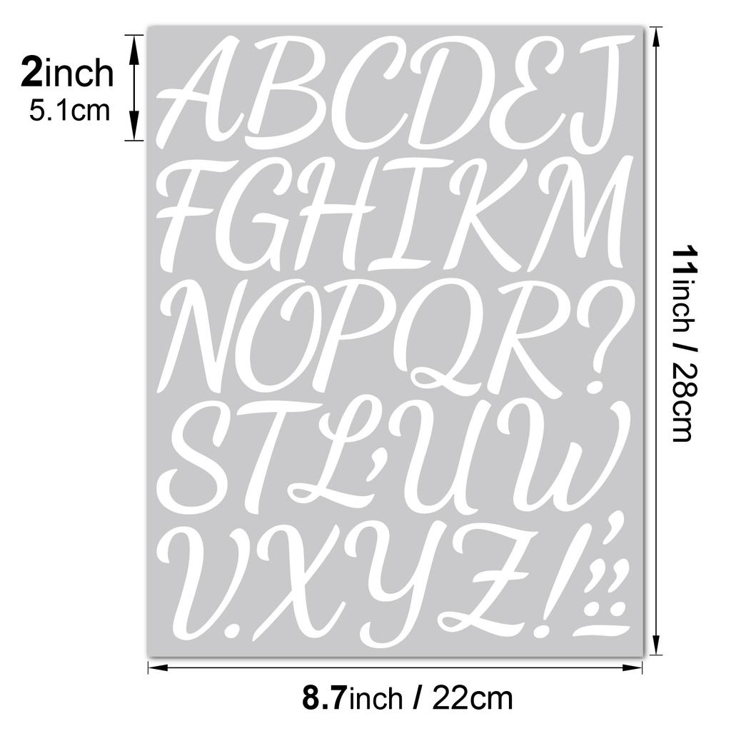Naklejka Alfanumeryczna 2-calowa Winyl Wodoodporny Kreatywny Plakat Prezent Indeks Ręczny Numer Konta Naklejka