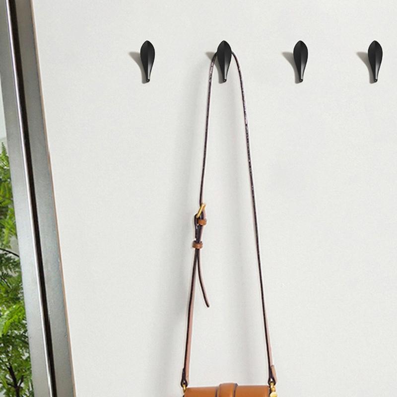 Alloy Leaf Shape Wall Hook Rustproof Door Hanger for Coat Hats Bags Bedroom Bathroom Entryway