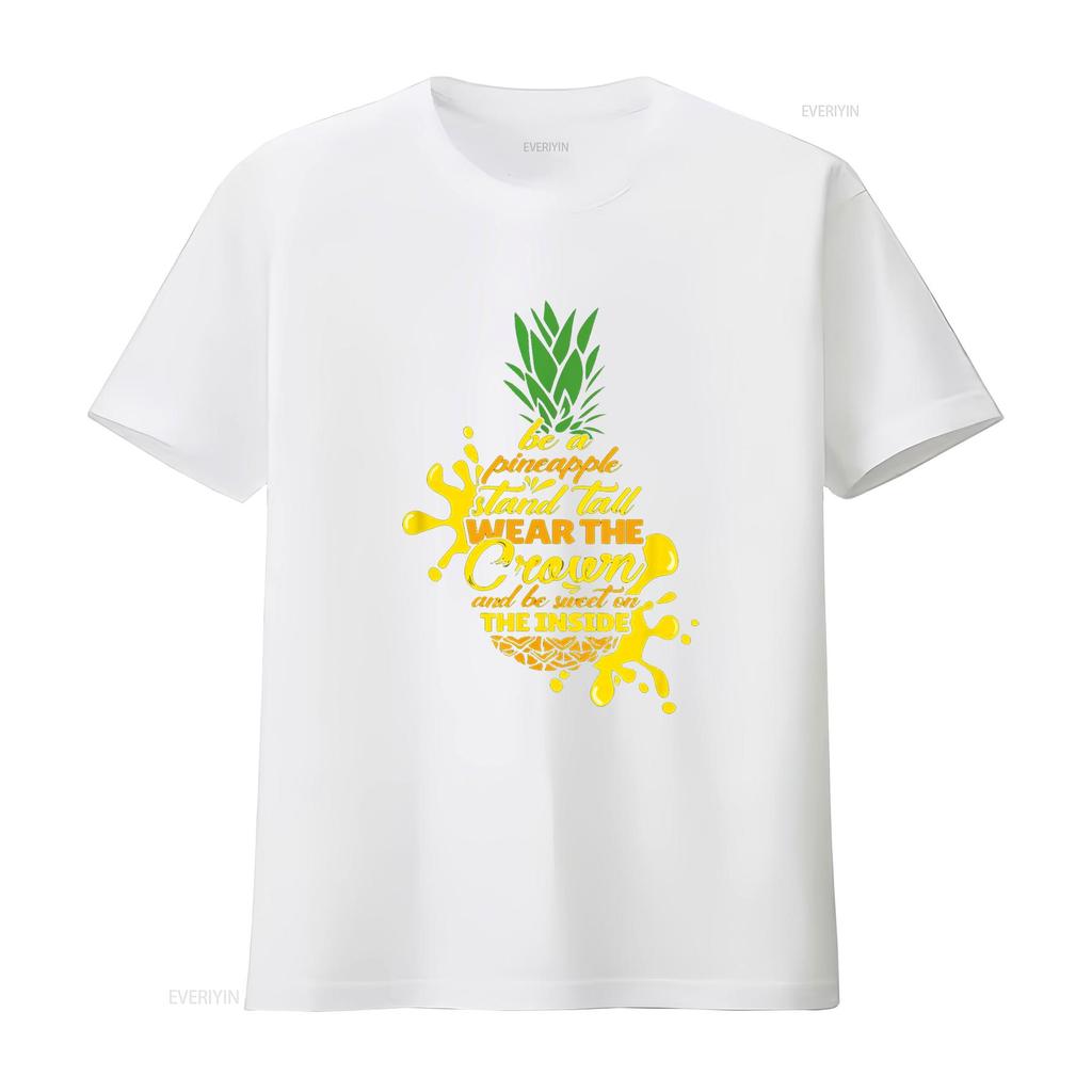 funny gift pineapple T Shirt for men women Black 3X Large vintage Washed fashion Unisex Slightly Breathable designer clothes