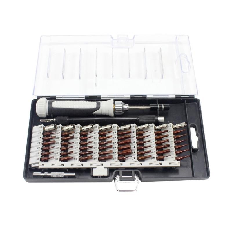 60Piece Alloy Steel Screwdriver Magnetic Bit Set For Electronics Repair With Ergonomic Handle Portable Storage Case 1