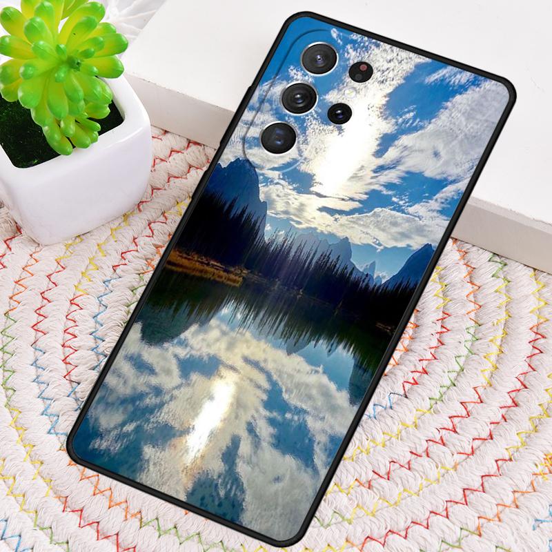 Mountain Reflection By The Lake Silicone Phone Case For Samsung Galaxy Note 10 Pro S26 S25 S24 S23 S22 S21 Plus Ultra Capa Cover