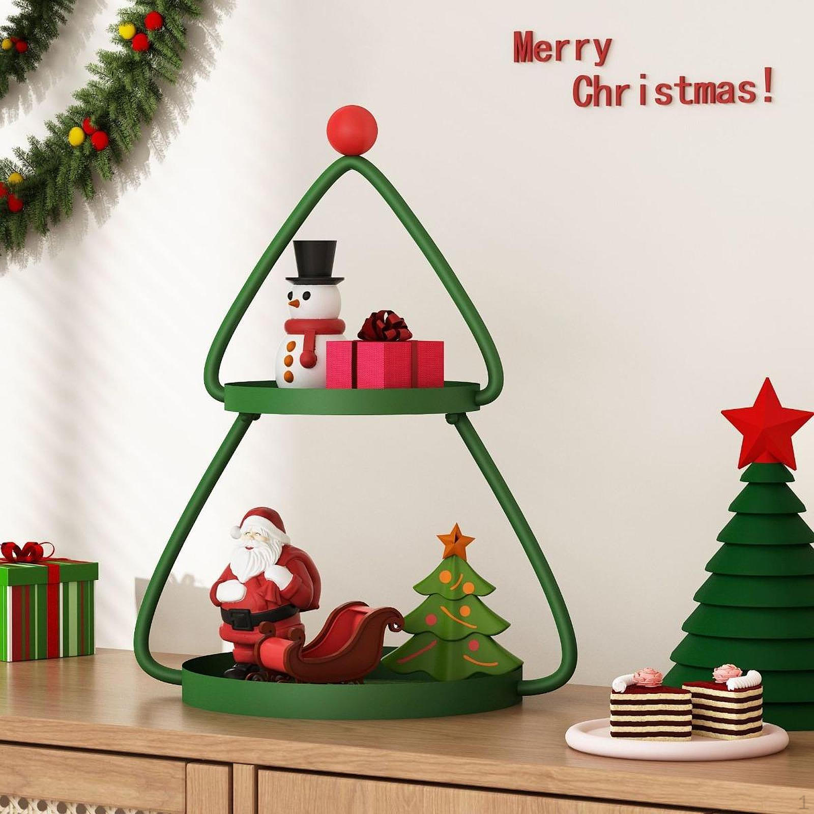 2 Tier Serving Tray Cake Stand Multifunctional Elegant Party Supplies Dessert Display Holder