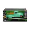 Maisto 1/25 Scale Chevrolet 3100 Pickup 1950 Green Custom Lowrider Diecast Model Car (Finished Model) 32545