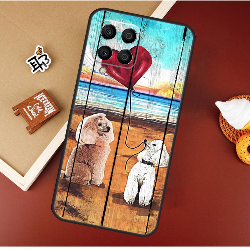 Cute Cartoon Poodle For Samsung Galaxy M33 M53 M23 M13 M11 M51 M14 M34 M54 M20 M30s M12 M32 M52 M15 M55 Case