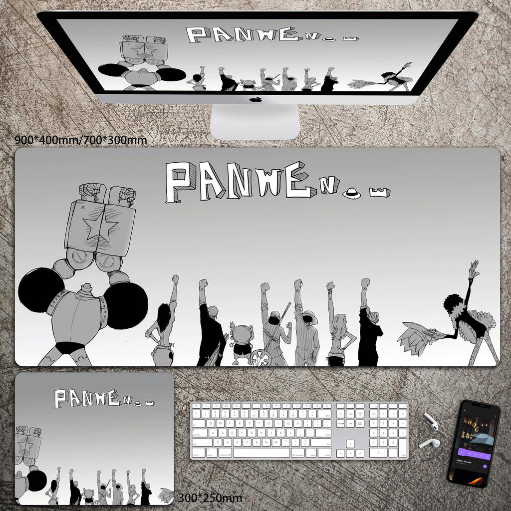High Definition ONE PIECE Leather Mouse Pad Oversized Boys Animation E-sports Game Keyboard Pad Luffy Computer Desk Pad Non-slip Waterproof Mouse Pad