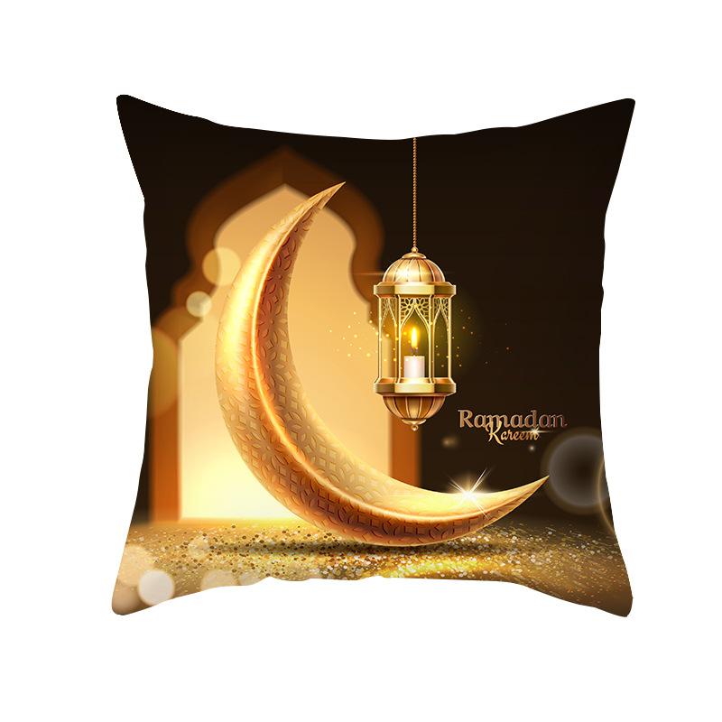 2024 Eid Mubarak Pillowcase Decor for Home Sofa Cushion Cover Islamic Ramadan Kareem Decoration Mosque Muslim Pillow Cover Gifts