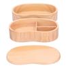 Wooden Bento Box Simple Style Portble Lunch Box Food Storage Organizer for Student Worker