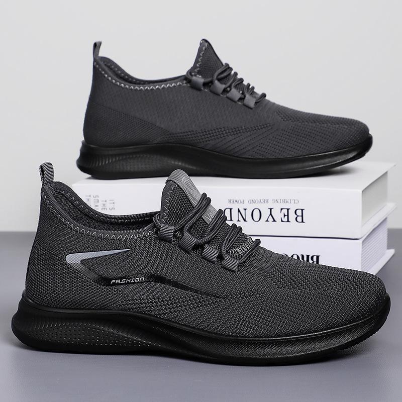 Vielseitige Atmungsaktive Flyknit Sportschuhe für Herren – Weiche Sohle und Geruchlose Wanderschuhe