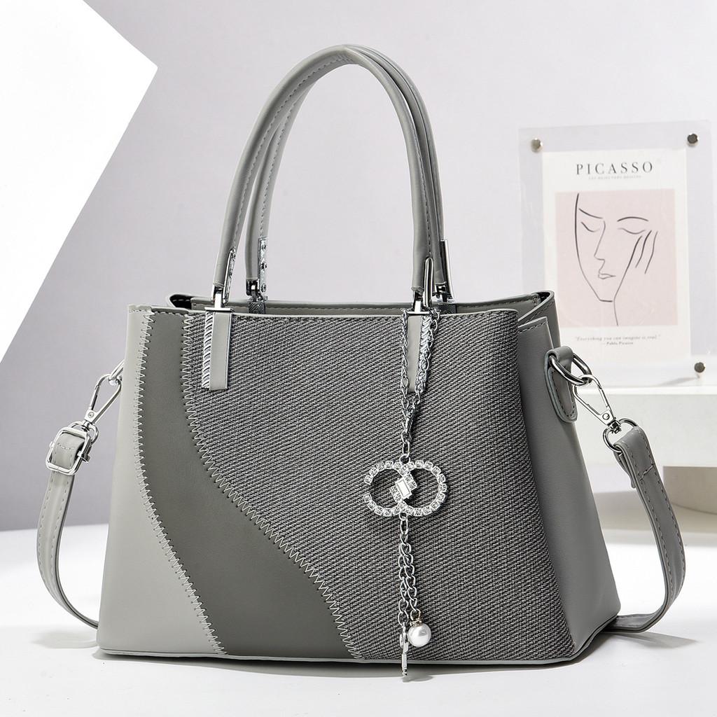 Fashionable Color Block Macaron Handbag Stylish Casual Shoulder Bag For Everyday Use