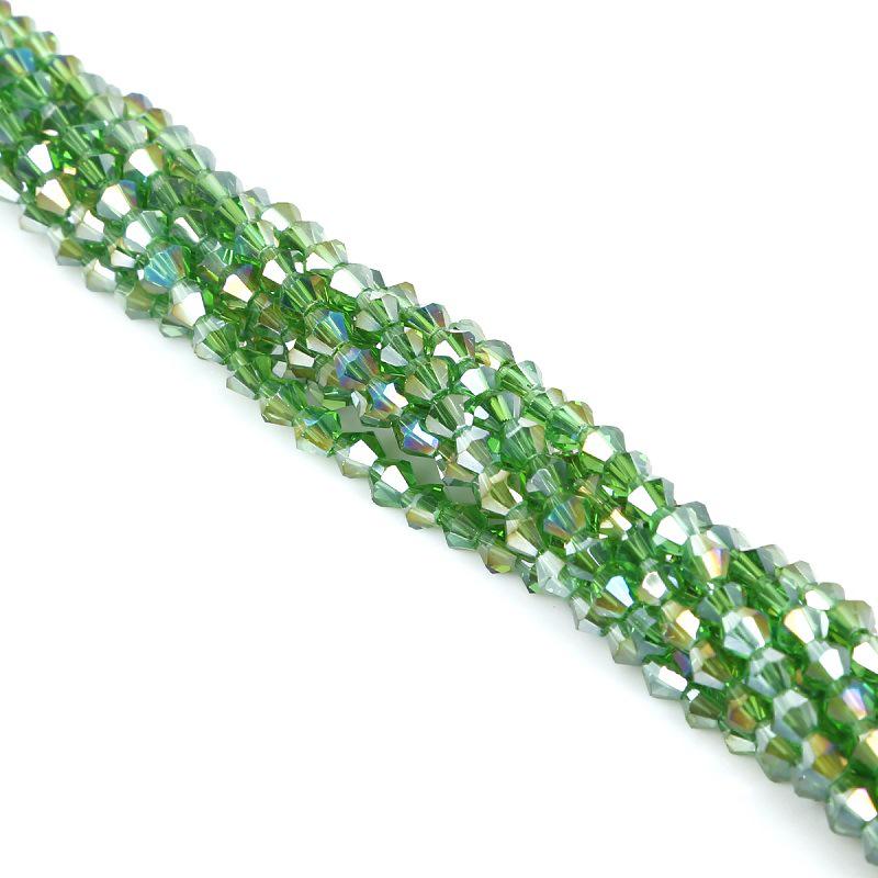 4mm Faceted Diamond Crystal Glass Beads for Handmade Hair Accessories
