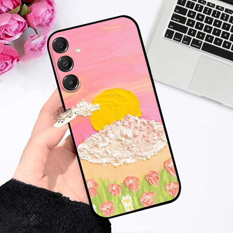 For Samsung A16 Case A16 4G 5G Color Printing Shockproof Silicone TPU Phone Cover For Galaxy A15 Cute Astronaut Bumper Capa