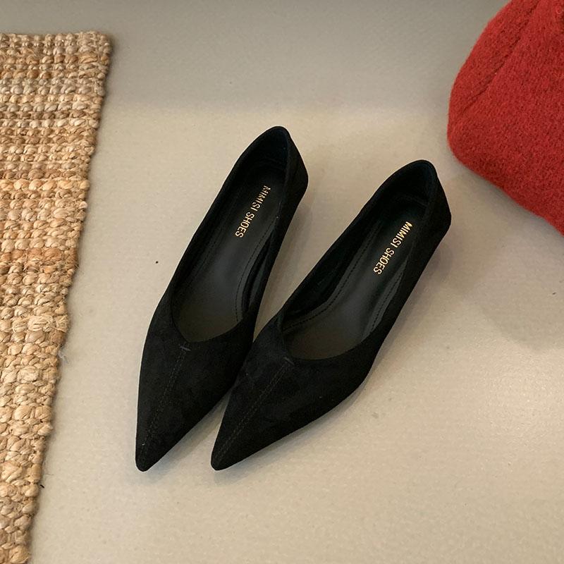 Fashion Fashion Pointed Toe Ladies Pumps Slip On Shoes With Low Heel Footwear Shallow Elegant Women Heeled Shoes Female Slides 35 4840₽