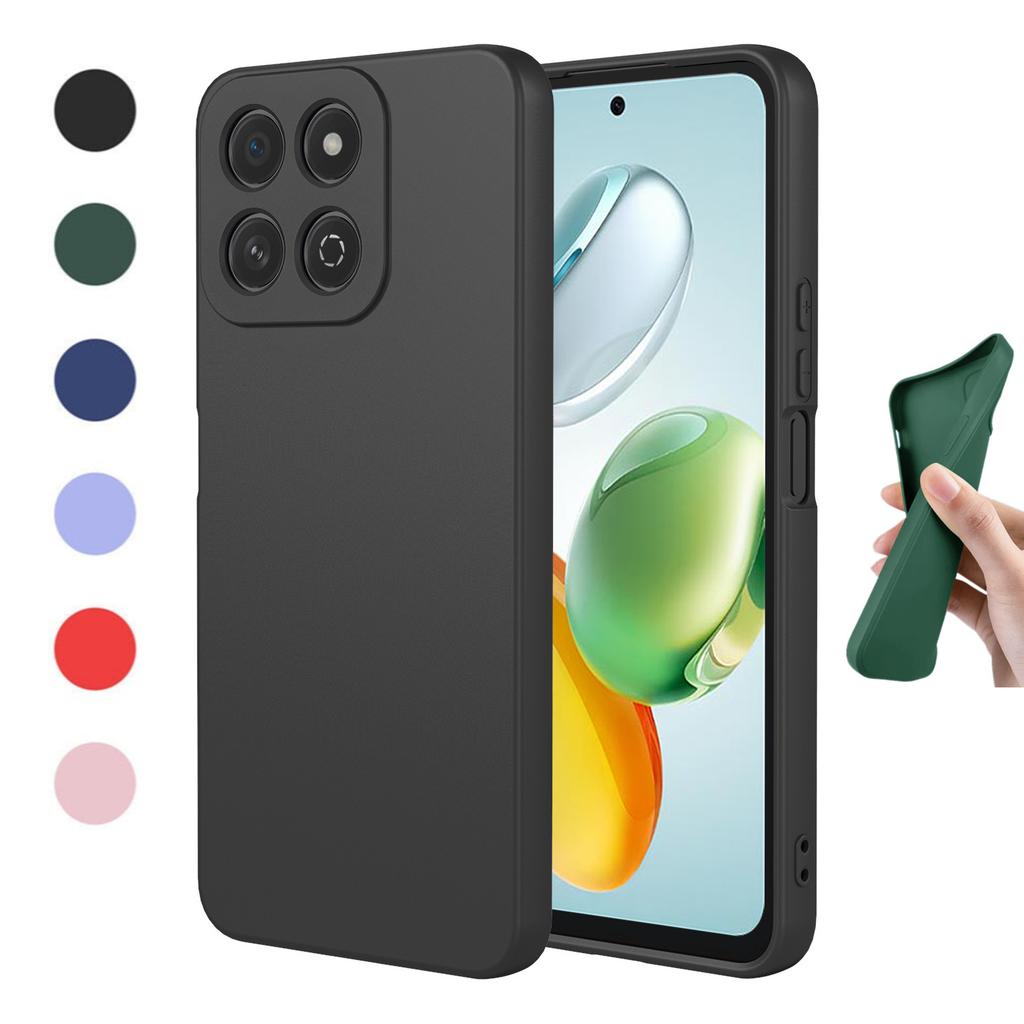 New Plain Flexible Liquid Silicone Case For Honor 200 smart X7C Protective Cover Bumper Coque Capa Shell Fundas