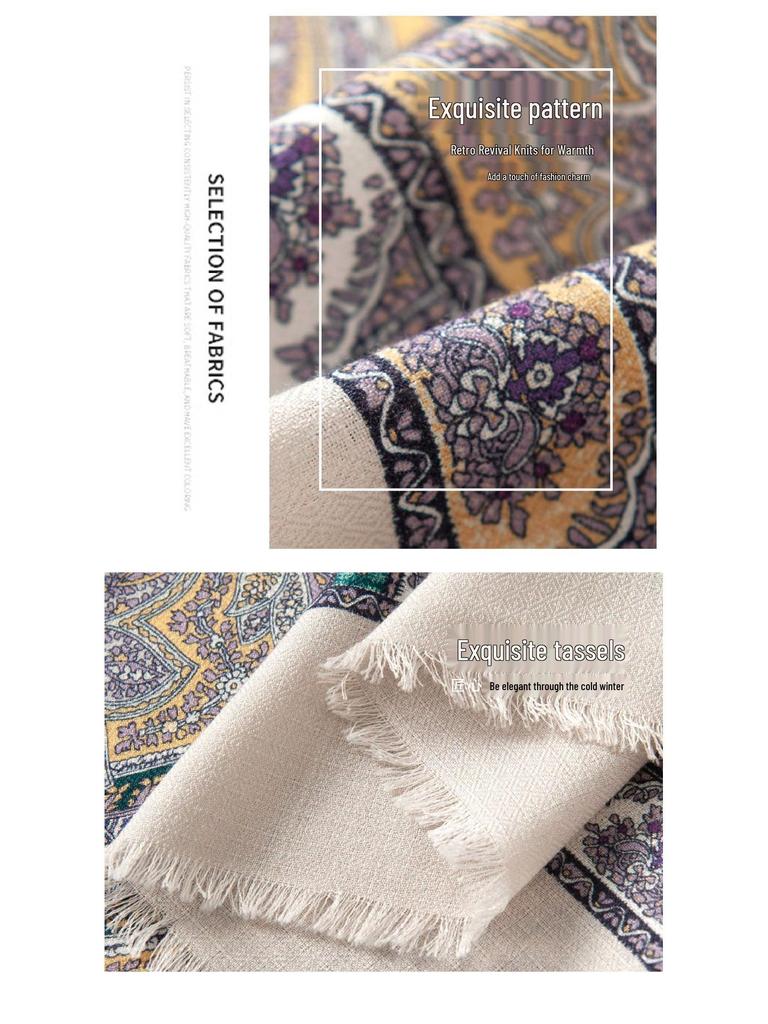 Women's Versatile Wool Scarf Shawl: Commuting, Sun Protection, Soft Neck Warmer