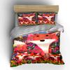 Foxes and Colorful Flowers. Bedding Sets Duvet Cover Sets Duvet Covers Pillowcases(1 * Duvet Cover 2 * Pillowcases Without Duvet Insert)