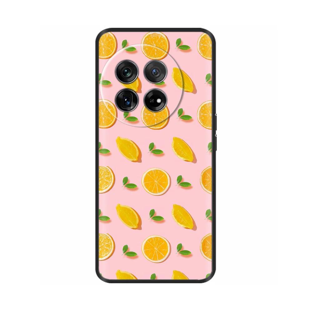 Painted Cover For OnePlus 12 Case Black Silicone Soft Luxury Phone Back Cover For One Plus 12 OnePlus12 5G Fundas Cases Hoesje