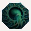 Enchanted Octopus Art Print: Mystical Sea Creature DecorUmbrella with Cute Design, Portable 3-Fold Compact Umbrella for Men & Women, Valentine's Day M