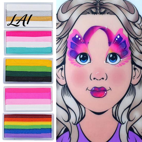 Körperbemalung Farbe Regenbogen Gesichtspigment Hochpigmentierte Aquarellfarbe für Partys Langanhaltend & Kinder