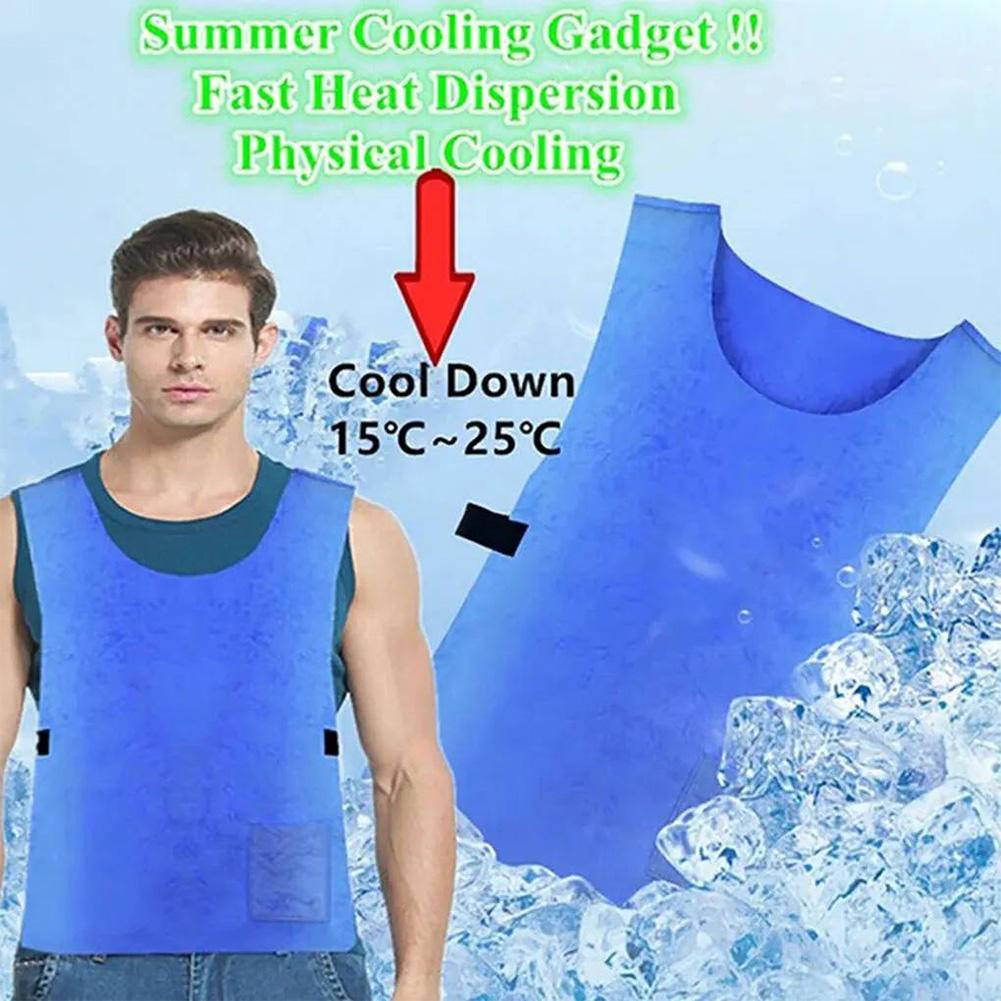 Summer Cooling Vest Comfortable Ice Cooling Vest Lightweight Cool Vest Reusable for Men Women for Cycling Running Outdoor Sports