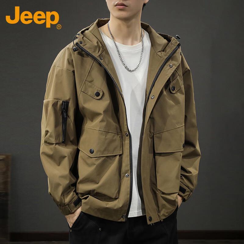JEEP Men's Autumn/Winter Hooded Outdoor Jacket