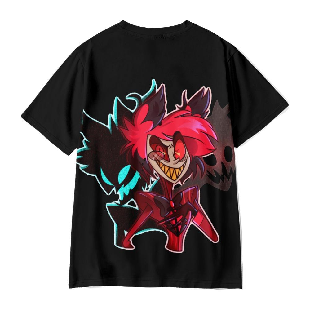 9 Colors Summer Fashion Women Men's Casual Anime Hazbin Hotel Cartoon Printed Cosplay Short Sleeve T-shirts
