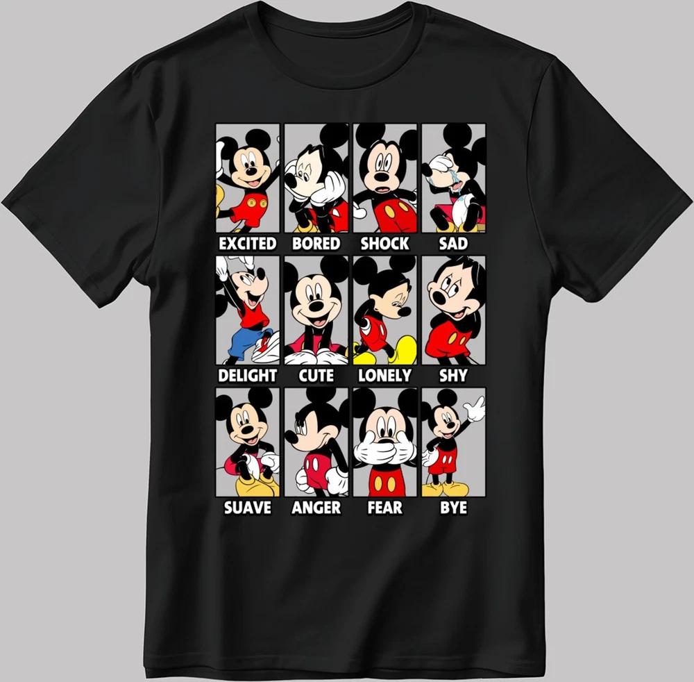 Mickey Mouse Moods Short Sleeve Black Tshirt S