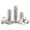 Nickel-Plated Carbon Steel Phillips Flat Head Self-Tapping Screws for Fans