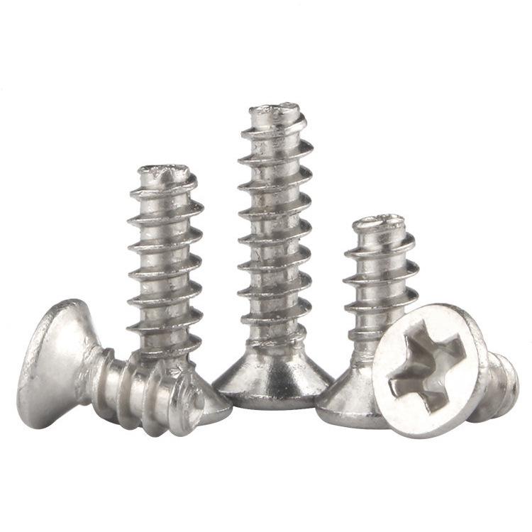 Nickel-Plated Carbon Steel Phillips Flat Head Self-Tapping Screws for Fans