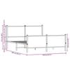 VidaXL Metal Bed Frame with Headboard and Footboard 150x200 Cm, Double Bed, Bedroom Furniture, Guest Bed, 3301353