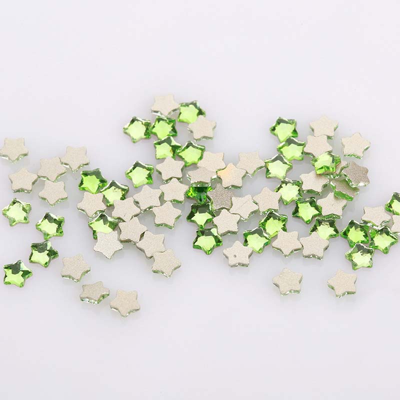 Diy Nail Art Sticker Flat Back Crystal Rhinestones Star Shape Craft Shiny Embellishment Phone Case Decorative Glue-on CZ Diamond