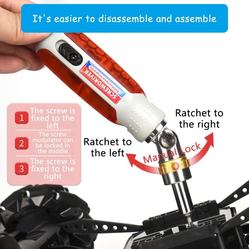Professional 14 in 1 Ratchet Screwdriver Set, with Precise Interchangeable Bit Suitable for Household Maintenance Tasks