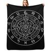 Alchemical Sigil Throw Blanket Halloween Summer Beddings Wednesday Blankets
