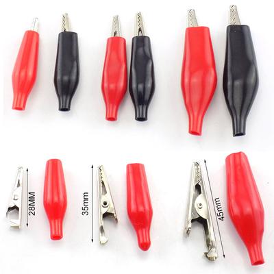 10pcs 28MM 35MM Metal Alligator Clip Crocodile Electrical Clamp Testing Probe Meter Plastic Boot DIY Car Auto Battery
