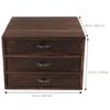 Amosfun Wooden Desktop Drawer Storage Box, 9.4" X 2.4" X 2.4", Small Item Storage, Desktop Organizer, Vintage Design for Jewelry and Crafts